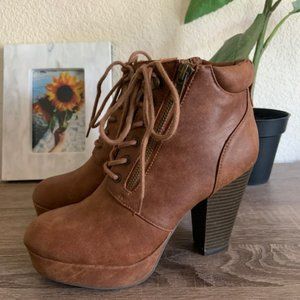 Brown High Heeled Boots